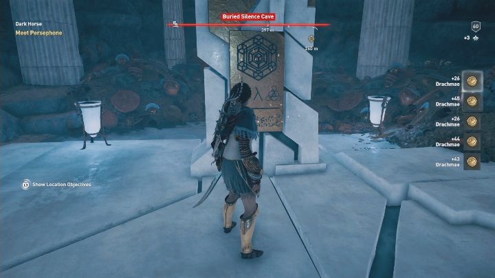 Po wyeliminowaniu przeciwników aktywuj tablicę - Zakopana Grota Milczenia - Ślady Hermesa w DLC Lost Atlantydy - Assassins Creed Odyssey - poradnik do gry