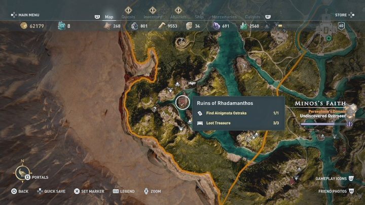 W lokacji Wiara minosa/Deukalions Heritage znajdziesz jeden Enigmatyczny Ostrakon - Enigmatyczne ostrakony na Polach Elizejskich w Los Atlantydy DLC - Assassins Creed Odyssey - poradnik do gry
