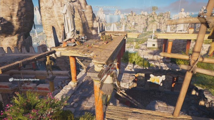 Lokalizacja enigmatycznego Ostrakonu: W lokacji nazwanej Ruiny Radamantysa/Ruins of Rhadamanthos znajdziesz pierwszy element ostrakonu - Enigmatyczne ostrakony na Polach Elizejskich w Los Atlantydy DLC - Assassins Creed Odyssey - poradnik do gry