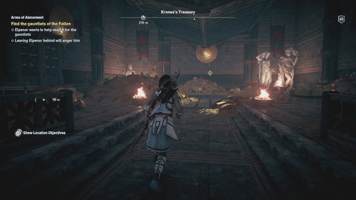 Przejdź na drugą stronę budowli i podążaj prosto, aż dotrzesz do skarbca - Zabłąkane i odnalezione - Solucja Los Atlantydy w AC Odyssey - Assassins Creed Odyssey - poradnik do gry