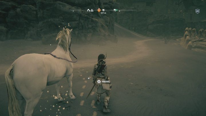 Aby rozpocząć to zadanie musisz przyjrzeć się śladom małych stóp znajdujących się na piasku - Zabłąkane i odnalezione - Solucja Los Atlantydy w AC Odyssey - Assassins Creed Odyssey - poradnik do gry