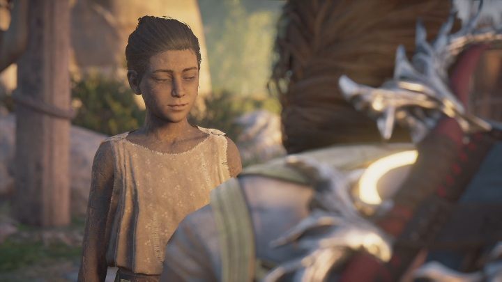 Po odnalezieniu dziewczynki przyjdzie czas się z nią pożegnać - Zabłąkane i odnalezione - Solucja Los Atlantydy w AC Odyssey - Assassins Creed Odyssey - poradnik do gry