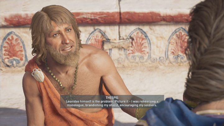 To zdanie rozpocznie się od rozmowy z Thespisem - Przedstawienie musi trwać - Solucja Assassins Creed Odyssey - Assassins Creed Odyssey - poradnik do gry