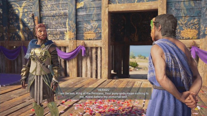 Potem od razu udaj się na scenę, aby zagrać w przedstawieniu - Przedstawienie musi trwać - Solucja Assassins Creed Odyssey - Assassins Creed Odyssey - poradnik do gry