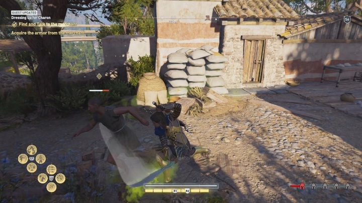 Twoim zadaniem jest odnalezienie kupca i porozmawianie z nim - Braterska Pokusa - Solucja Assassins Creed Odyssey - Assassins Creed Odyssey - poradnik do gry