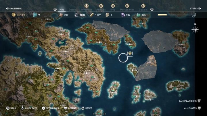 Gdzie go odnaleźć - Bogowie Morza Egejskiego - Czciciele Kosmosa w Assassins Creed Odyssey - Assassins Creed Odyssey - poradnik do gry
