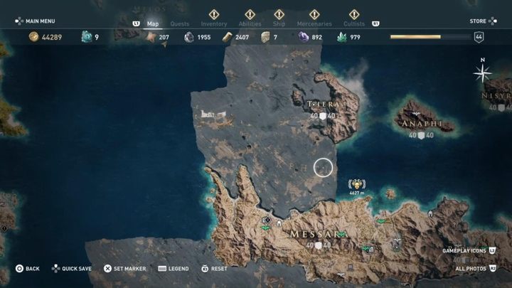 Gdzie ją odnaleźć - Bogowie Morza Egejskiego - Czciciele Kosmosa w Assassins Creed Odyssey - Assassins Creed Odyssey - poradnik do gry