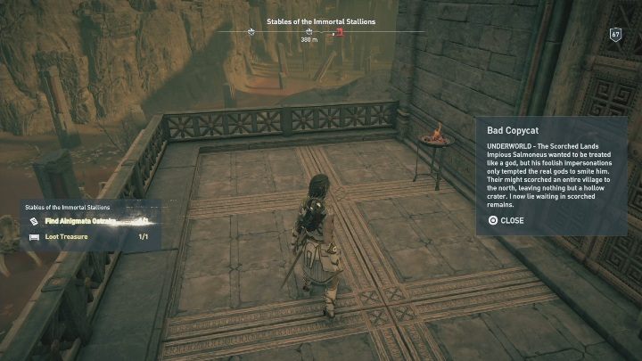 Lokalizacja enigmatycznego Ostrakonu: W Stables of the Immortal Stallions/Stajnie Nieśmiertelnych Rumatów znajdziesz pierwszy element ostrakonu - Cierpienia Hadesu | Enigmatyczne ostrakony | Los Atlantydy DLC - Assassins Creed Odyssey - poradnik do gry