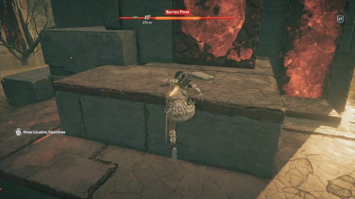 Lokalizacja enigmatycznego Ostrakonu: W lokacji nazwanej Barren Pond/Wyschnięty Staw znajdziesz pierwszy element ostrakonu - Cierpienia Hadesu | Enigmatyczne ostrakony | Los Atlantydy DLC - Assassins Creed Odyssey - poradnik do gry