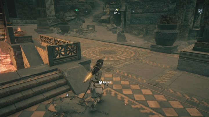 Rozwiązanie zagadki enigmatycznego Ostrakonu: Rozwiązanie zagadki znajdziesz zaraz obok małego młyna, w północnej części lokacji - Cierpienia Hadesu | Enigmatyczne ostrakony | Los Atlantydy DLC - Assassins Creed Odyssey - poradnik do gry