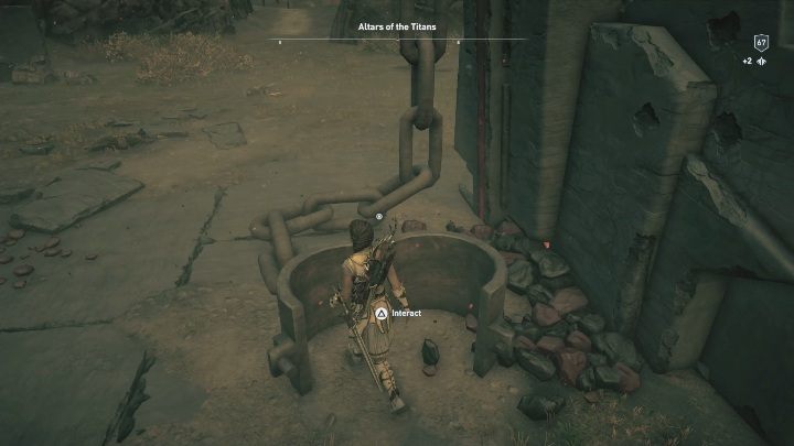 Rozwiązanie zagadki enigmatycznego Ostrakonu: Rozwiązanie zagadki znajdziesz w lokacji Altars of the Titans/Ołtarz Tytanów - Cierpienia Hadesu | Enigmatyczne ostrakony | Los Atlantydy DLC - Assassins Creed Odyssey - poradnik do gry