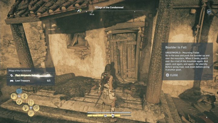 Lokalizacja enigmatycznego Ostrakonu: W lokacji nazwanej Village of the Condemned/Wioska Potępionych znajdziesz pierwszy element ostrakonu - Cierpienia Hadesu | Enigmatyczne ostrakony | Los Atlantydy DLC - Assassins Creed Odyssey - poradnik do gry