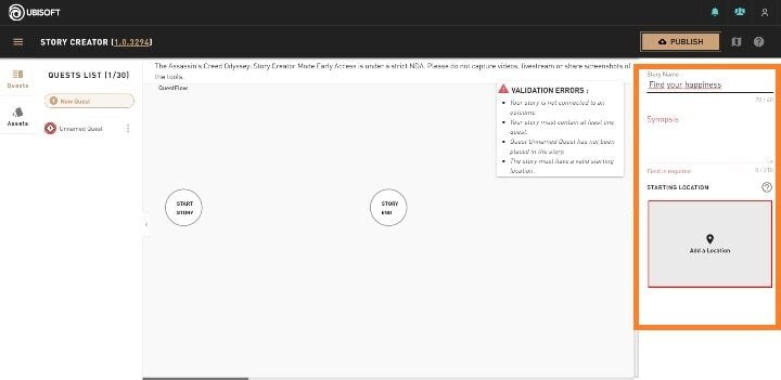 Twoim kolejnym zadaniem będzie nazwanie misji, stworzenie jej krótkiego opisu oraz ustalenie lokacji startowej - Jak stworzyć własną misję w Assassins Creed Odyssey Story Creator Mode? - Assassins Creed Odyssey - poradnik do gry