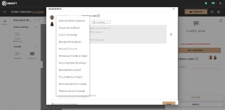 Pamiętaj, że emocje możesz ustalać przy każdym z dialogów - Jak stworzyć dialogi w Assassins Creed Odyssey Story Creator Mode? - Assassins Creed Odyssey - poradnik do gry