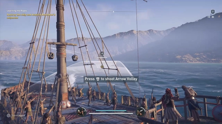 Stajesz się kapitanem statku i możesz nim kierować - od tej pory gra nabiera dużo bardziej otwarty klimat - Polowanie na wilka - Solucja gry Assassins Creed Odyssey - Assassins Creed Odyssey - poradnik do gry