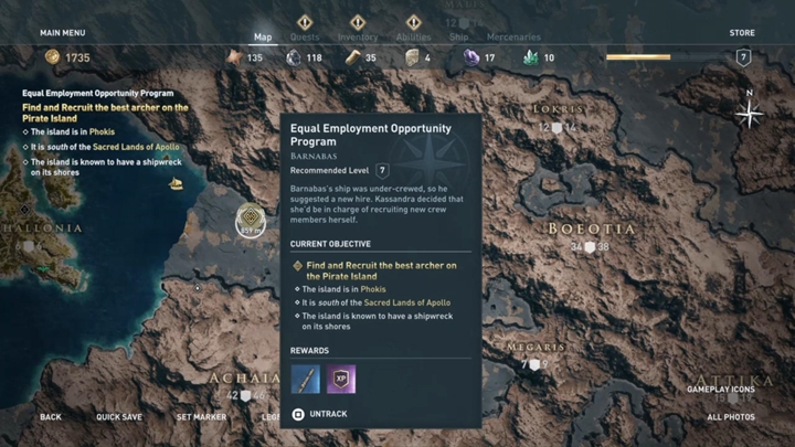 Teraz twoim zadaniem jest dotrzeć na małą wysepkę, gdzie rezyduje grupką bandytów - Polowanie na wilka - Solucja gry Assassins Creed Odyssey - Assassins Creed Odyssey - poradnik do gry