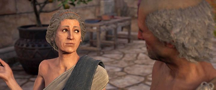 Auxesia to starsza kobieta w grze Assassins Creed: Odyssey, która jest zainteresowana przygotowaniem leku na potencję dla swojego męża - Auxesia - Romanse w Assassins Creed Odyssey - Assassins Creed Odyssey - poradnik do gry
