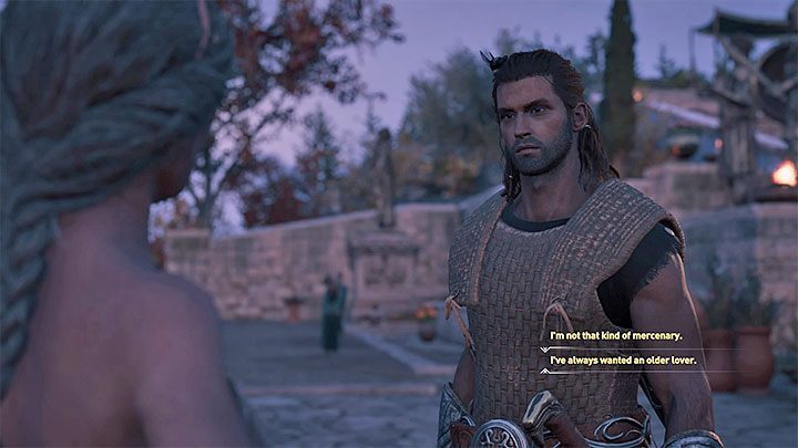 W trakcie pierwszej rozmowy z Auxesią możesz wybrać opcję dialogową, że zawsze pragnąłeś starszego kochanka - Auxesia - Romanse w Assassins Creed Odyssey - Assassins Creed Odyssey - poradnik do gry