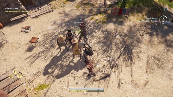 Wróć do Odessy z przedmiotami, a natkniesz się na grupkę najemników, którzy spróbują ją zabić - Megaris - Misje poboczne w Assassins Creed Odyssey - Assassins Creed Odyssey - poradnik do gry