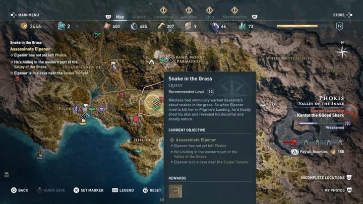Musisz udać się do Doliny Węża i udać się do jaskini - Strzeż się węży - Solucja gry Assassins Creed Odyssey - Assassins Creed Odyssey - poradnik do gry