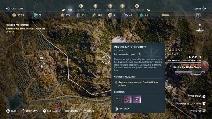 Start misji: Okolice Świątyni w Delfach - Fokida - Misje poboczne w Assassins Creed Odyssey - Assassins Creed Odyssey - poradnik do gry