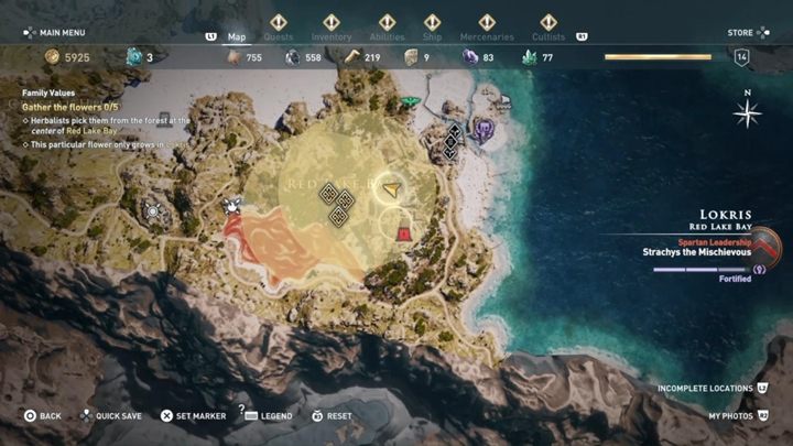 Udaj się na wzgórze niedaleko, wezwij orła i zlokalizuj kilka roślin - Lokryda - Misje poboczne w Assassins Creed Odyssey - Assassins Creed Odyssey - poradnik do gry