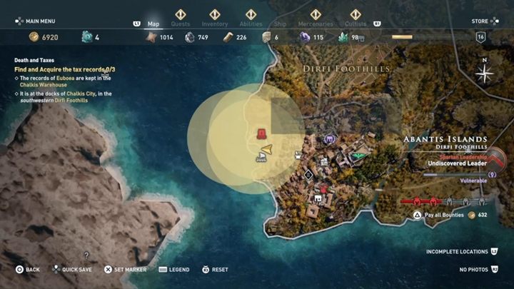 Start misji: Wzgórza Dirfi - Wyspa Abantis - Misje poboczne w Assassins Creed Odyssey - Assassins Creed Odyssey - poradnik do gry