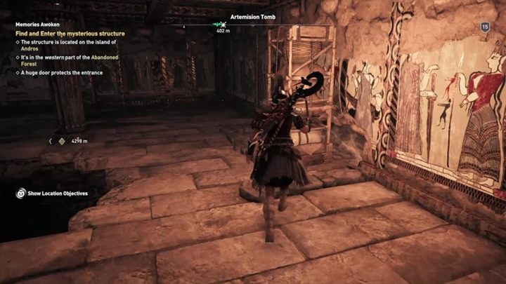 Skręć w prawo, przesuń regał i odsłoń przejście - Grobowce w Eubea - Assassins Creed Odyssey - poradnik do gry