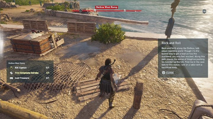 Lokalizacja enigmatycznego Ostrakonu: Dilkos West Ramp - Enigmatyczne ostrakony - Koryncja - Assassins Creed Odyssey - poradnik do gry