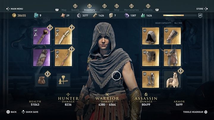 Ten zestaw czeka na ciebie, gdy będziesz polował na czcicieli w grupie Bogowie Morza Egejskiego - Legendarne sety za zabijanie kultystów w Assassins Creed Odyssey - Assassins Creed Odyssey - poradnik do gry