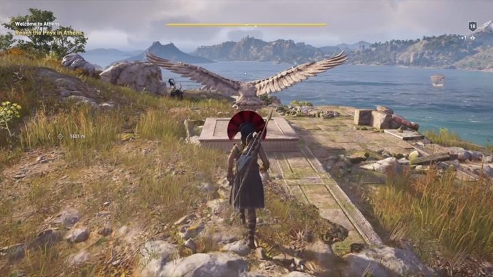 Rozwiązanie zagadki: Spójrz na mapkę powyżej - znajdziesz tam figurę orła i rozwiązanie zagadki - Enigmatyczne ostrakony - Attyka - Assassins Creed Odyssey - poradnik do gry