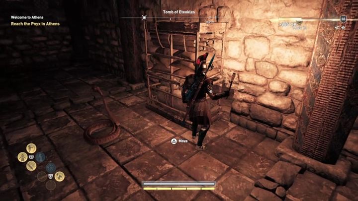 Odsuń kolejną półkę i przejdź skrótem do wyjścia - udało ci się przebrnąć przez kolejny grobowiec - Grobowce w Attyka - Assassins Creed Odyssey - poradnik do gry