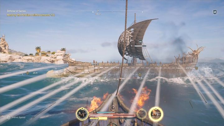 Misja ta polega na zniszczeniu czterech statków, które próbują najechać na Samos - Każda opowieść ma swoje zakończenie - Solucja Assassins Creed Odyssey - Assassins Creed Odyssey - poradnik do gry