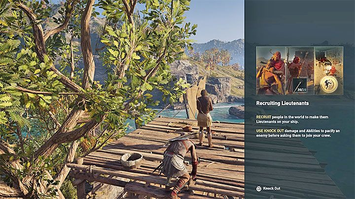 Gra wyjaśni ci jak działa rekrutowanie nowych członków załogi do roli przybocznych (poruczników) niedługo po zdobyciu własnego statku i rozpoczęciu podróży do Megaris - Od dziś pracujesz dla mnie - trofeum w Assassins Creed Odyssey - Assassins Creed Odyssey - poradnik do gry