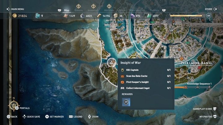 Dusza Wojownika leży w południowo zachodniej części Porimos Ring / Rubież Porimos - Dikastes Atlantydy - Solucja Los Atlantydy w AC Odyssey - Assassins Creed Odyssey - poradnik do gry