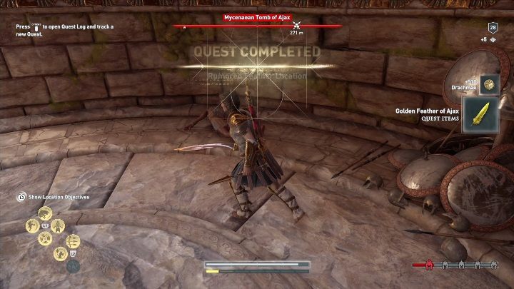 Pióro znajduje się w stosie rzeczy po lewej stronie pomieszczenia - Gdzie znajdują się skarby dla Xenii w Assassins Creed Odyssey? - Assassins Creed Odyssey - poradnik do gry