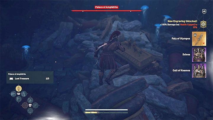 Po dotarciu do oznaczonego obszaru pomóż sobie orłem Ikarosem do zeskanowania okolicy - Czy w grze Assassins Creed Odyssey występują przeklęte bronie? - Assassins Creed Odyssey - poradnik do gry