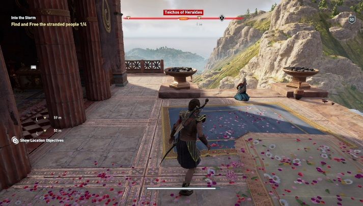 Misja ta polega na wkroczeniu do fortu wroga i uwolnieniu czterech więźniów - W objęciach burzy | Solucja Assassins Creed Odyssey - Assassins Creed Odyssey - poradnik do gry