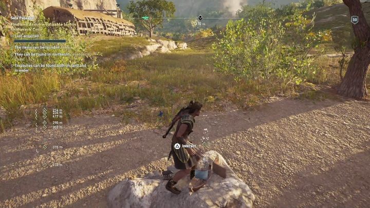 Pierwszy przedmiot znajdziesz na kamieniu, po prawej stronie plaży - Kto sieje wiatr... | Solucja Assassins Creed Odyssey - Assassins Creed Odyssey - poradnik do gry