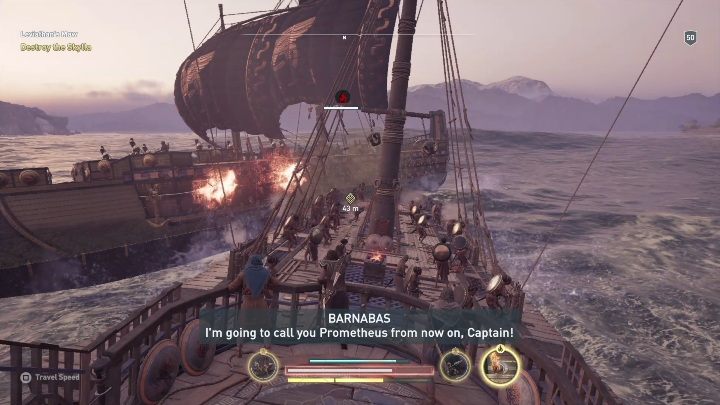 Towarzyszyć jej będą dwa mniejsze statki - W paszczy Lewiatana | Solucja Assassins Creed Odyssey - Assassins Creed Odyssey - poradnik do gry