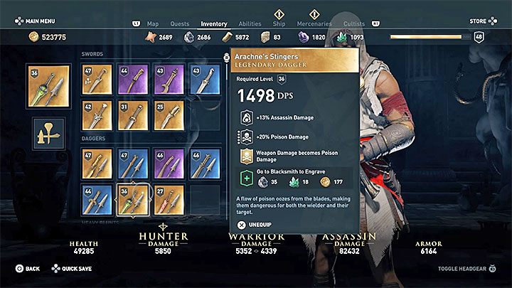 Idealną bronią dla assassyna jest sztylet - Pasywny assassyn - dobry build w Assassins Creed Odyssey - Assassins Creed Odyssey - poradnik do gry