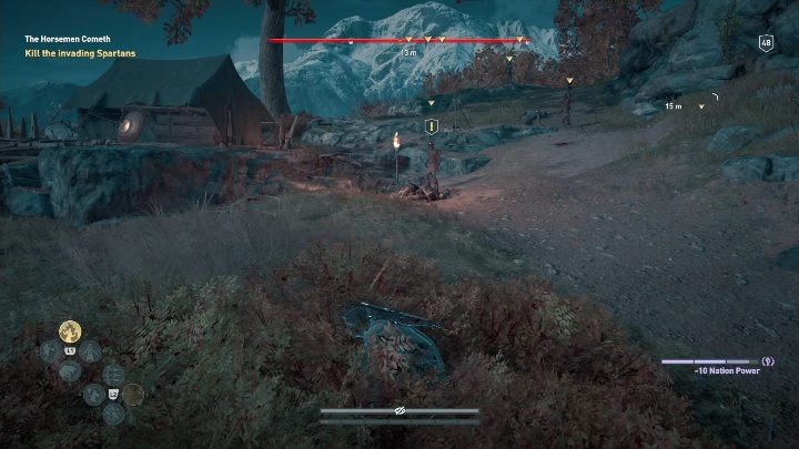 Twoim kolejnym zadaniem będzie udanie się z nieznajomym na wzgórze - Jeźdźcy na horyzoncie | Solucja Dziedzictwo pierwszego ostrza DLC - Assassins Creed Odyssey - poradnik do gry