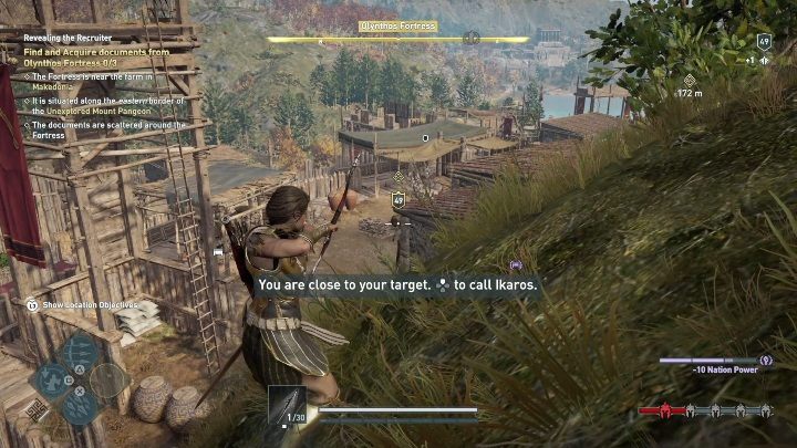 W Olynthos Fortress musisz zdobyć 3 dokumenty - Polowanie na Łowcę | Solucja Dziedzictwo pierwszego ostrza DLC - Assassins Creed Odyssey - poradnik do gry