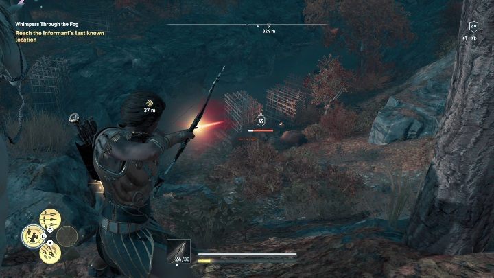 Aby rozpocząć tę misję musisz uwolnić kobietę - Polowanie na Łowcę | Solucja Dziedzictwo pierwszego ostrza DLC - Assassins Creed Odyssey - poradnik do gry