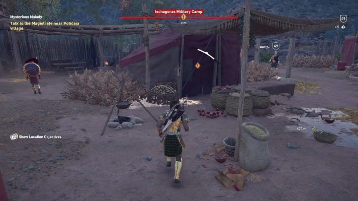 Jak odblokować misję: Uwolnij staruszkę z Ischagoras Military Camp - Zadania poboczne Epizod 1 Dziedzictwo pierwszego ostrza DLC - Assassins Creed Odyssey - poradnik do gry