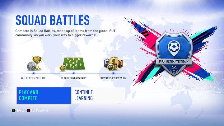 Gdy przejdziesz do kolejnych grup zadań startowych, zostaniesz poproszony o rozegranie meczu w trybie Bitwy Składów - Pierwsze kroki w FUT | FIFA 19 - FIFA 19 - poradnik do gry
