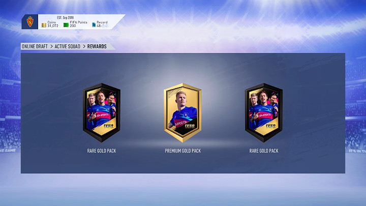 Nagrody, jakie dostaniesz z turnieju DRAFT Online uzależnione są od ilości zwycięstw - Jak wydawać FIFA Points w FUT? | FIFA 19 - FIFA 19 - poradnik do gry