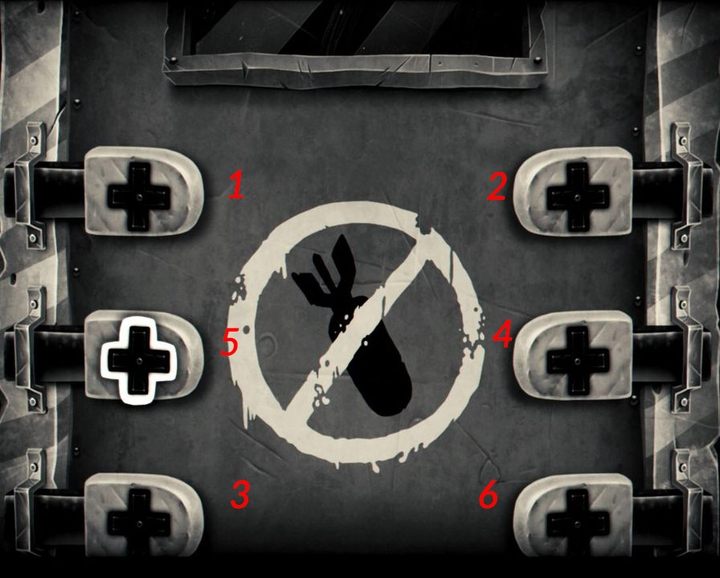 Kod dostępu do drzwi to: lewy górny, prawy górny, lewy dolny, prawy środkowy, lewy środkowy, prawy dolny. - Rozdział 6 - Przerwana przygoda - Solucja My Memory of Us - My Memory of Us - poradnik do gry