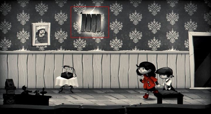 Zdjęcie przedstawia miejsce, w które powinieneś strzelić z procy, zaznaczone czerwoną obwódką. - Rozdział 10 - Sierociniec w opałach - Solucja My Memory of Us - My Memory of Us - poradnik do gry