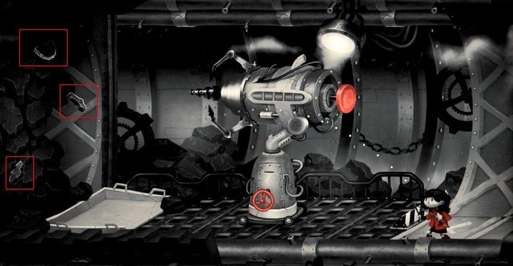 Zdjęcie przedstawia cele, które musisz zestrzelić z lasera. - Rozdział 14 - Lewiatan - Solucja My Memory of Us - My Memory of Us - poradnik do gry